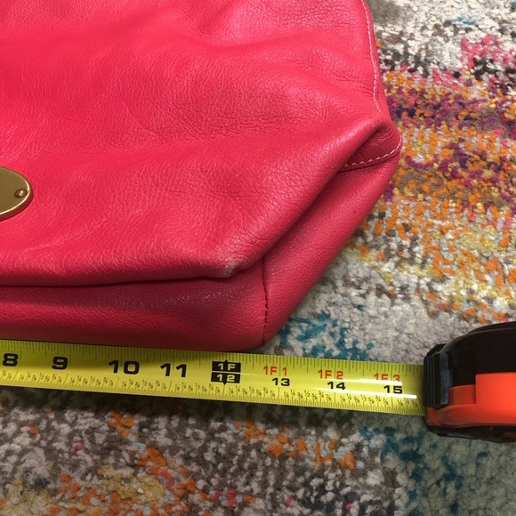 Mulberry Pinkish Red Shoulder Bag with Gold Hardware **Wear on corners and strap - Picture 14 of 16